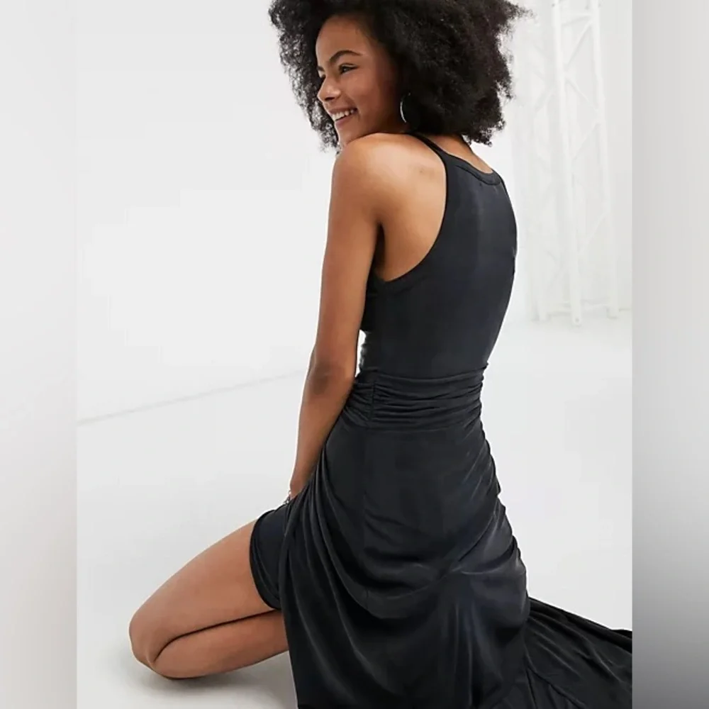 AllSaints Sami Cupro Knot Front Maxi Dress Size 0 in Black New All Saints - Picture 13 of 14